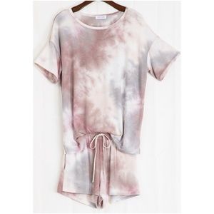 Women's Tie-Dye Pajama Short Set - Soft Cotton Lounge & Sleep Shorts - View #4